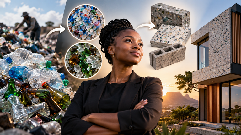 Zimkhitha Duze: The South African Founder Turning Plastic and Glass Waste Into Building Materials